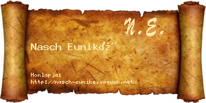 Nasch Euniké névjegykártya